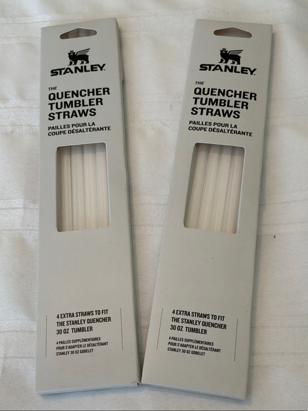 Stanley White Replacement Straws for The Quencher Tumbler - 8 Pack